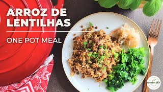 ARROZ DE LENTILHAS  ONE POT MEAL  Macrobiotic  evagoodlife [upl. by Lakym]