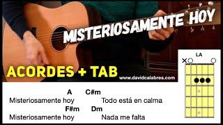 Jarabe de palo  Misteriosamente hoy  GUITARRA Tutorial Cómo tocar Acordes  Letra  TABS [upl. by Caril]