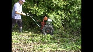 Mayfield Scythe  Tractor Lever or rope start Brilliant machine but watch your toes [upl. by Nivlem135]