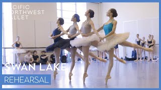 Swan Lake  Four Little Swans rehearsal  Pacific Northwest Ballet [upl. by Andras323]