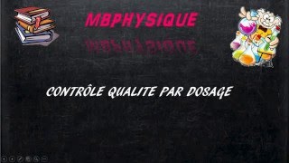 controle qualité par dosage [upl. by Rhianna]