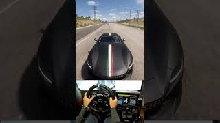 Drag Race FERRARI ROMA  Forza Horizon 5 steeringwheel short [upl. by Noiemad]