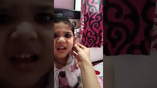 COCHLEAR IMPLANT BABY SPEECH THERAPY IN HINDI BAND MACHINE LAGANE PAR ALINA KYA KARTI HAI [upl. by Finbur]