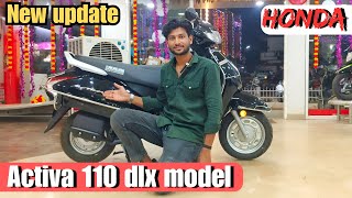 Honda Activa 110 dlx model 2024 black colour New features price average review activa scooter n [upl. by Norek]