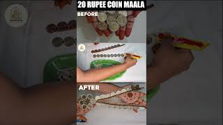 20 Rupee Coin Mala  20 Rupees tho KasulaMala trending howtomakemala trending india mala art [upl. by Wheelwright]