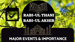 Rabi al thani  Rabi al akhir  Major events  Importance  Sacred month [upl. by Suoivatnom]