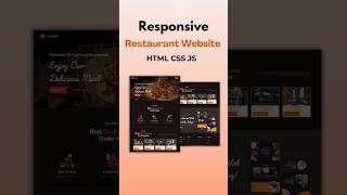 Restaurant website using HTML CSS JavaScript html css coding javascript [upl. by Gastineau]