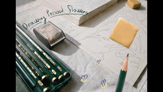 Pressed Flower Drawing [upl. by Elmo800]