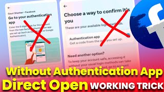 Go To Your Authentication App Facebook Problem 🥺  Two Factor Authentication Lost Phone Problem [upl. by Browning]