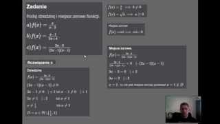 Funkcje  Dziedzina i miejsce zerowe funkcji [upl. by Ahsim714]