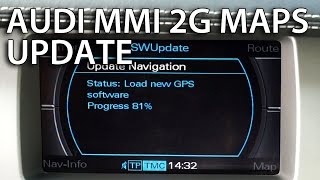 How to update Audi MMI 2G maps GPS navigation A4 A5 A6 A8 Q7 4E0 060 884 DT Navteq [upl. by Cad]