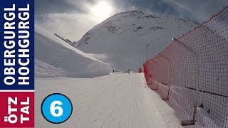 obergurgl hohgurgl ski piste 6 blue GoPro from top to bottom  обергургль хохгургль трасса № 6 синяя [upl. by Annadiane611]