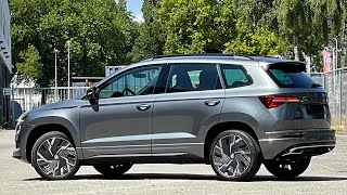 Skoda NEW Karoq Sportline 2023 in 4K Graphite Grey 19 inch Sagitarius walk around amp detail inside [upl. by Eneladgam]