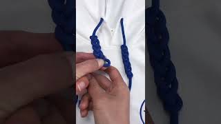 Sweater rope knotting fancy knotting rope braiding tutorial simple and easy to learn [upl. by Epps]