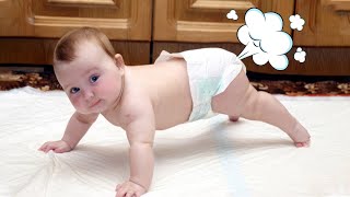 Funny Baby Fart Moments That Will Make You Laugh  Funny Baby Videos [upl. by Shandie]