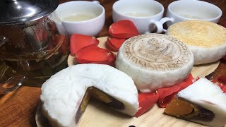 Mooncake Recipe Easy Custard Mooncake with running egg yolk filling Tasty [upl. by Huberty599]