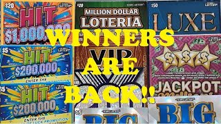 GREAT WIN LUCKY TICKETS ARE BACK💰💰🙏JACKPOT LOTERIA VIP HIT 200X  TX LOTTERY SCRATCH OFFS [upl. by Aidin]