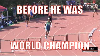 19YearOld Alison Dos Santos Breaks Meet Record  Bryan Clay Invite Throwback [upl. by Columbus]