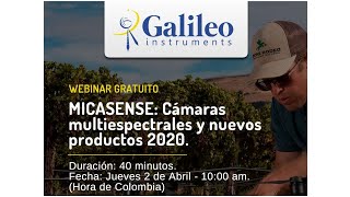 Webinar Micasense Cámaras multiespectrales y nuevos productos 2020 [upl. by Outlaw]