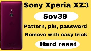 How to Hard Reset sony xperia Xz3sony sov39 unlock screen lock [upl. by Dao210]