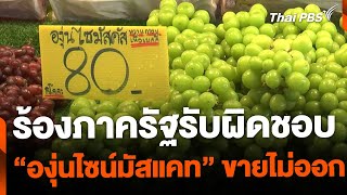 ผู้ขายร้องภาครัฐรับผิดชอบ quotองุ่นไซน์มัสแคทquot ขายไม่ออก  ข่าวค่ำ  26 ตค 67 [upl. by Bubalo465]