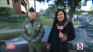 KTLA Rose Parade 2022  PreParade Mini Jet Air Force Interview [upl. by Acimahs]