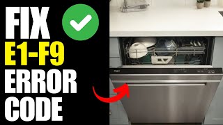 whirlpool dishwasher error code E1F9  How To Fix [upl. by Birgitta]