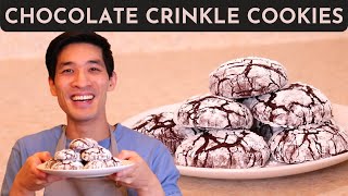 The EASIEST Chocolate Crinkle Cookies Recipe Ever Brownie Cookies  HOLIDAY COOKIES  Danlicious [upl. by Leeland]