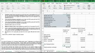 AQ2022 AAT Level 3 MATS Spreadsheets MATST Chapter 6 Activities data answer p1 [upl. by Lakin342]