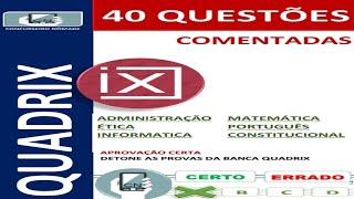 Apostila GRATUITA com 40 Questões comentadas da Banca QUADRIX [upl. by Mora321]