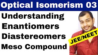 Isomerism 11  Optical Isomers 03  Enantiomers  Diastereomers Meso  Total Isomers JEENEET [upl. by Holds868]