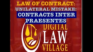 Contract Law Unilateral Mistake Part 3 [upl. by Gamal653]