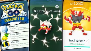 Prep Now Litten Community Day Guide Shiny Hunting 3x XP and Blast Burn Incineroar [upl. by Dorej]