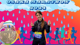 Osaka Marathon 2024  Wet wet wet andFun [upl. by Aleuqahs]