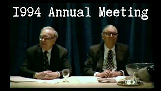 1994 Berkshire Hathaway Annual Meeting Full Version [upl. by Ainesey]