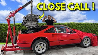 Cheap Ferrari 328 Project  Narrowly Escapes Disaster [upl. by Ahsilat]