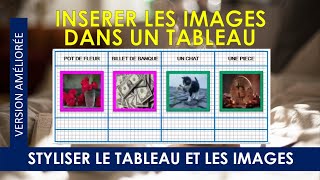 Créer un tableau Word y insérer les images et les styliser [upl. by Marilou]