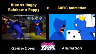 Rainbow Friends BLUE VS Poppy Playtime HUGGY WUGGY “Friends to your End”  FNF Animation [upl. by Yeleek351]