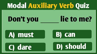 Modal Quiz  Can You Score This Test 25 Modal verbs quiz [upl. by Halika]