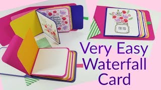 Easy Waterfall Card  Video Tutorial [upl. by Meil534]