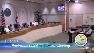 Titusville Environmental Commission Meeting — 11132024  530 pm [upl. by O'Mahony203]