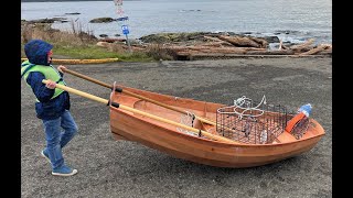 Winter Crabbing in Wheelbarrow Boat [upl. by Aniral977]