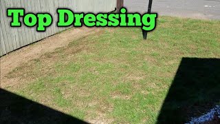 Lawn Renovation Part 9  Top Dressing and Seeding My Lawns DeadSlow Growing Spots [upl. by Gnoht]