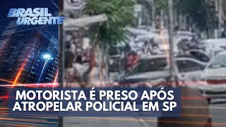 Perseguição e tiros motorista é preso após atropelar policial  Brasil Urgente [upl. by Puri]