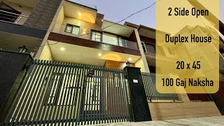 Modern 2 Side Open Independent Duplex House Design 20x45 Naksha Luxury Small House Design [upl. by Durant]