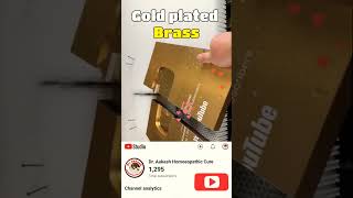 Golden Play Button Cutting video viralshorts trending [upl. by Utley]