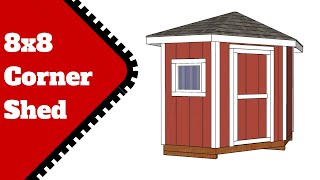 8x8 Corner Shed Plans [upl. by Atul]