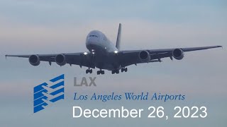 Planespotting at Los Angeles International Airport  December 26 2023 [upl. by Jeramey]