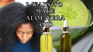 DIY How to make Aloe Vera Oil for hair Growth And Skin care [upl. by Persson640]