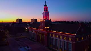 DJI Mini 2 4K 30 FPS Christmas Lights at Oklahoma State University [upl. by Yehsa]